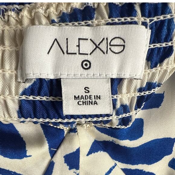 ALEXIS for‎ Target Botanical Tie Strap Asymmetrical Maxi Dress Blue Size Small - Picture 7 of 12